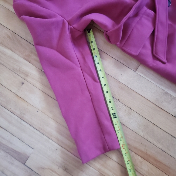 🏷Allegra K NWT Women's Notch Lapel Double Breasted Belted Trenchcoat L - Picture 16 of 16